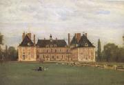 Jean Baptiste Camille  Corot Rosny,the Chateau of the Duchesse de Berry (mk05) oil on canvas